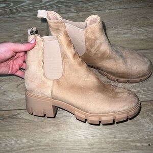 Tan booties